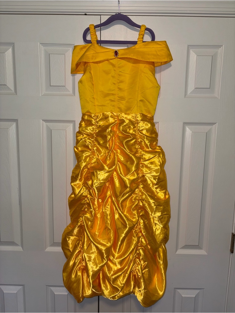 Girls' Yellow Princess Costume Dress - Sparkling Belle-Style Gown size 12-14